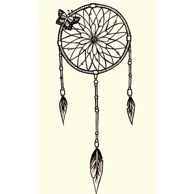 Butterfly Dream Catcher Design Water Transfer Temporary Tattoo(fake Tattoo) Stickers NO.11170